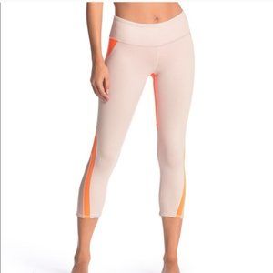Alo Yoga Range Mesh Capri Legging Pink & Orange M